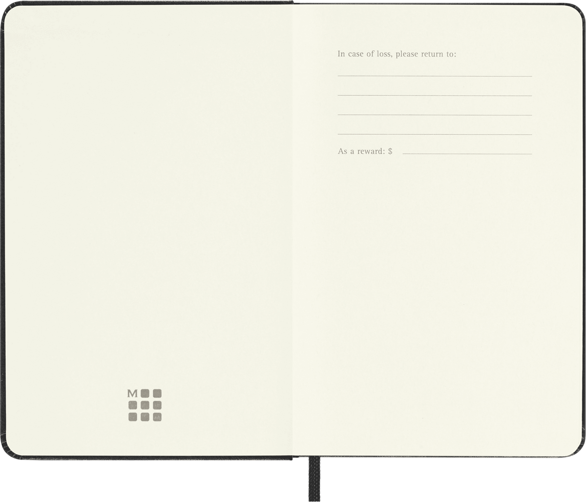 Moleskine Pocket Plain Hard Cover Notebook in Black – alternative view