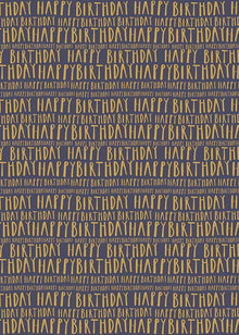 Just my Type Black Gift Wrap Sheet