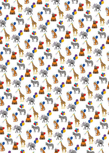 Bear and Giraffe Gift Wrap Sheet