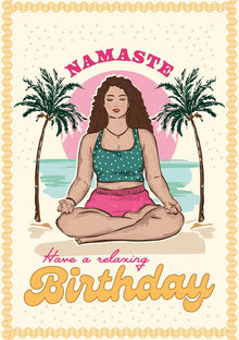 Namaste Happy Birthday Howdy! Card