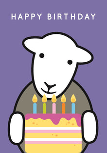 Happy Birthday Cake Herdy Card
