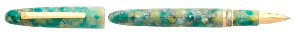 Esterbrook Estie Sea Glass rollerball pen with gold trim