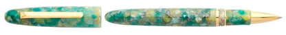 Esterbrook Estie Sea Glass rollerball pen with gold trim