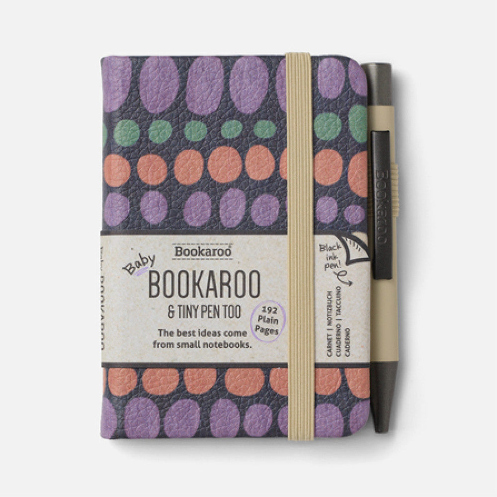 Bookaroo - A7 Baby Notebook & Pen - Pastels Cream - Dots