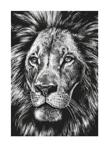 Lion Ink & Shadow Card