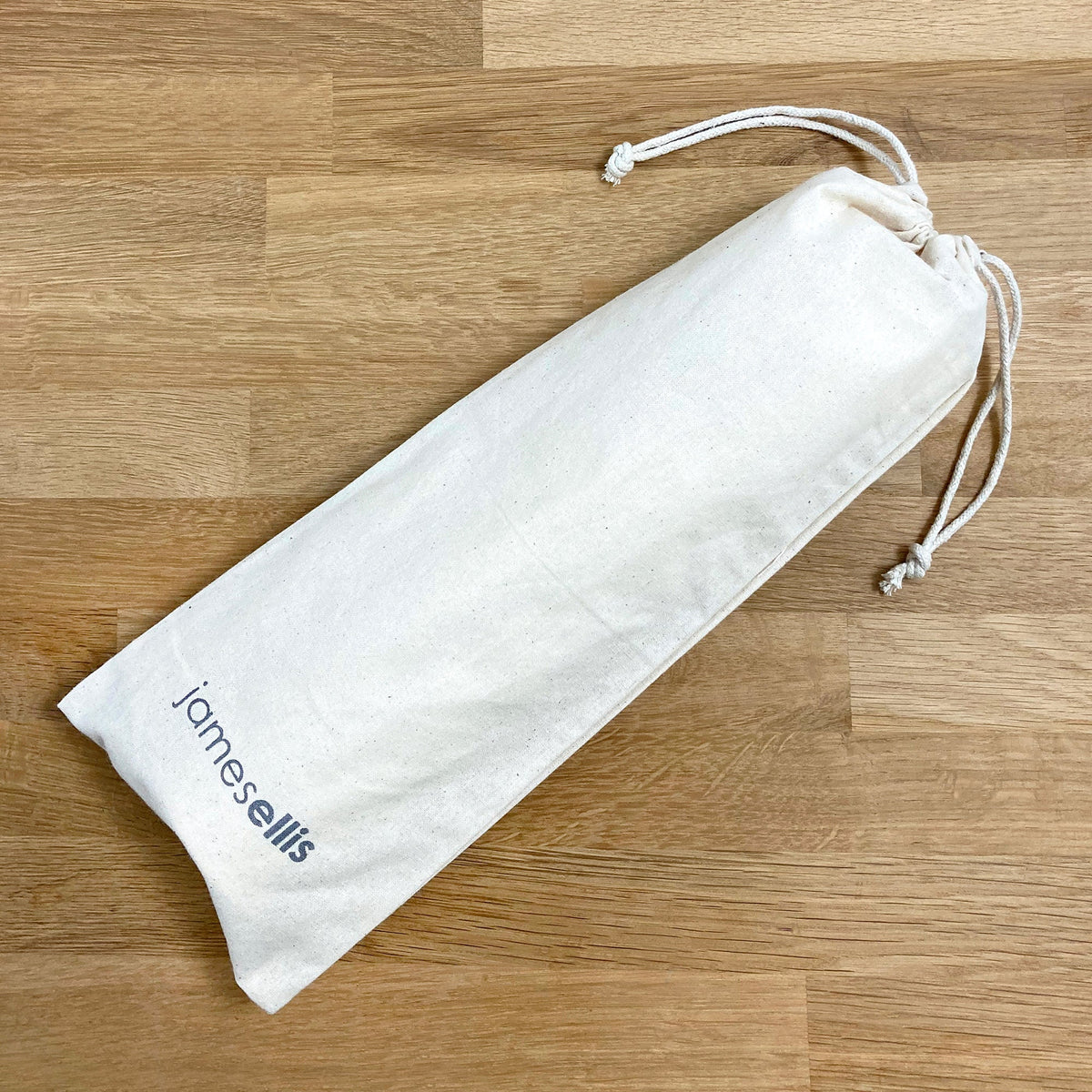 James Ellis height chart packed in an organic cotton drawstring bag