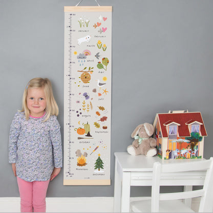 Months of the Year Canvas Height Chart – view 2