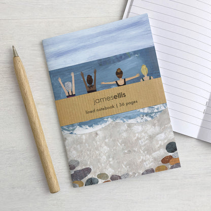 Wild Sea Swimmers A6 Lined Notebook – view 4
