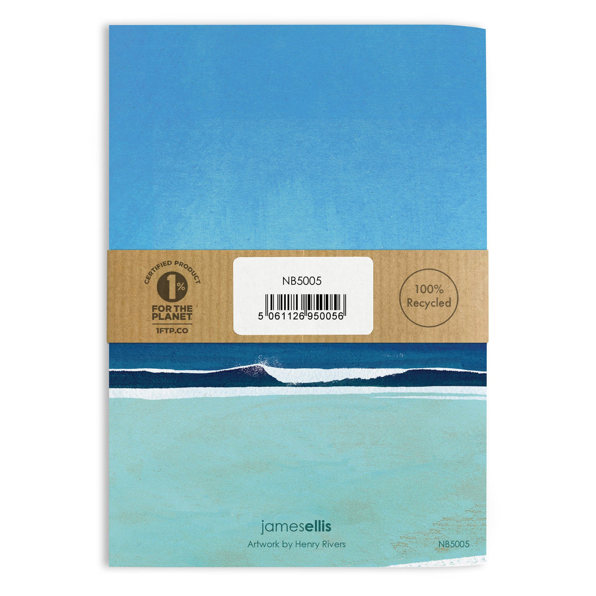 Morning Surf Red Surfboard A6 Lined Notebook – view 2