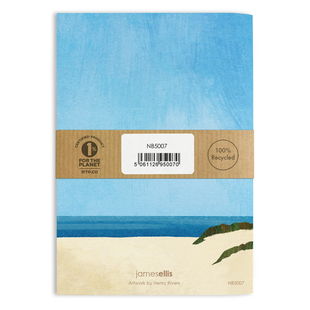 Campervan View Beach A6 Lined Notebook – view 2