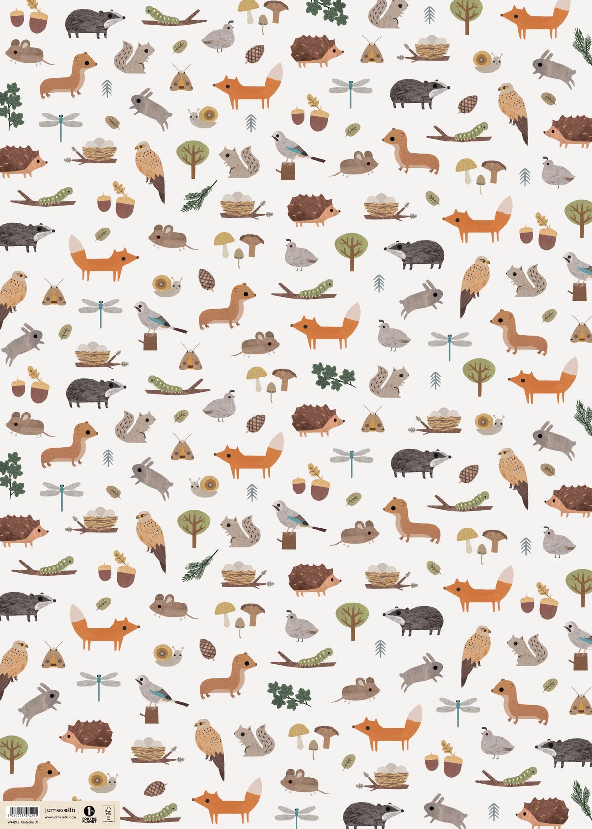 Woodland Creatures Wrapping Paper – view 2