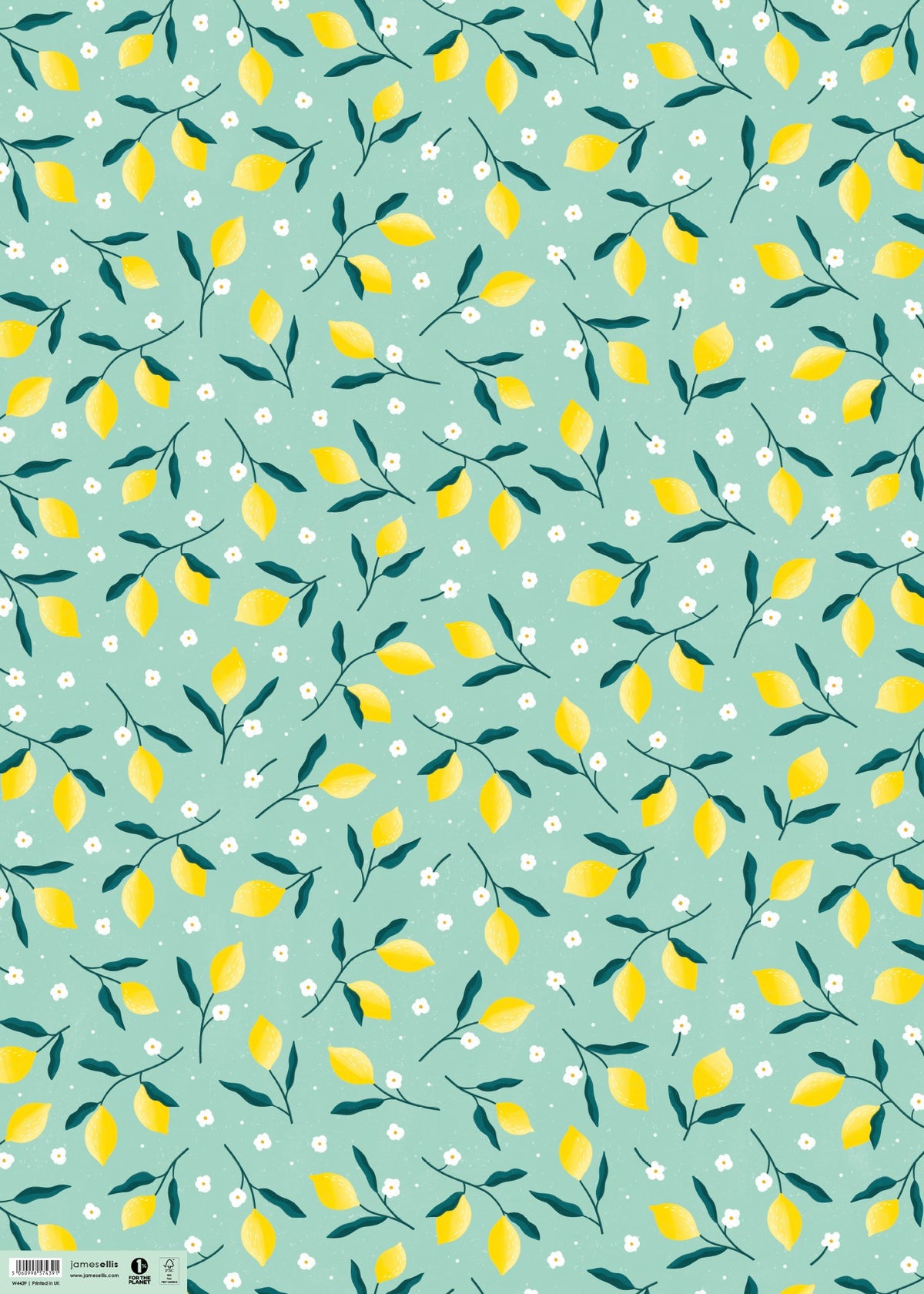 Lemons and Blossom Wrapping Paper – view 2