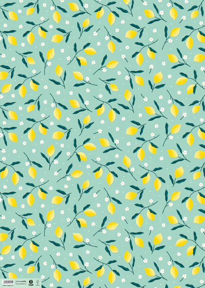Lemons and Blossom Wrapping Paper – view 2