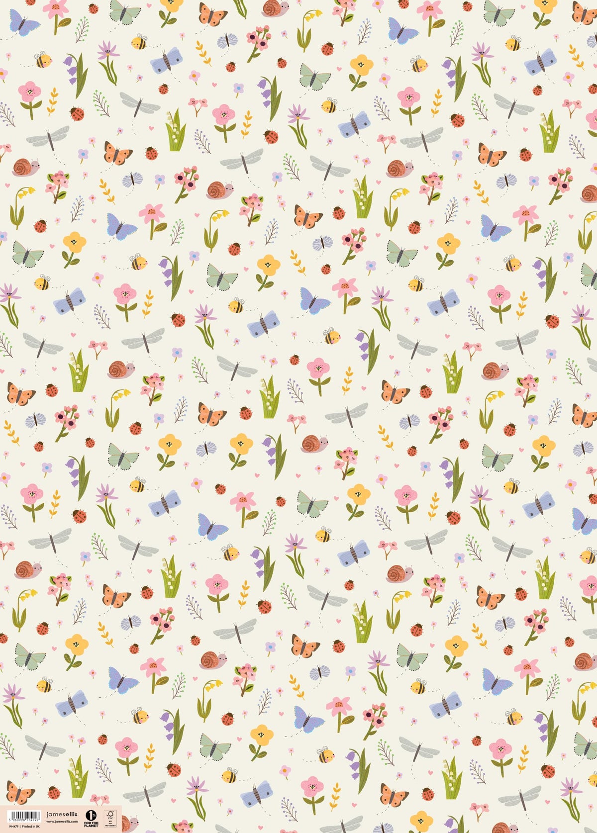 Butterflies and Flowers Wrapping Paper – view 2