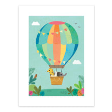Day Balloon Ride Animals Art Print – 30 x 40 cm – view 2