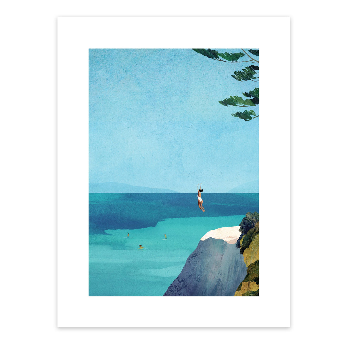 Leap Cliff Jump Art Print – 30 x 40 cm – view 2