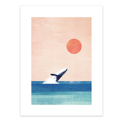 Breaching Whale Art Print – 30 x 40 cm – view 2