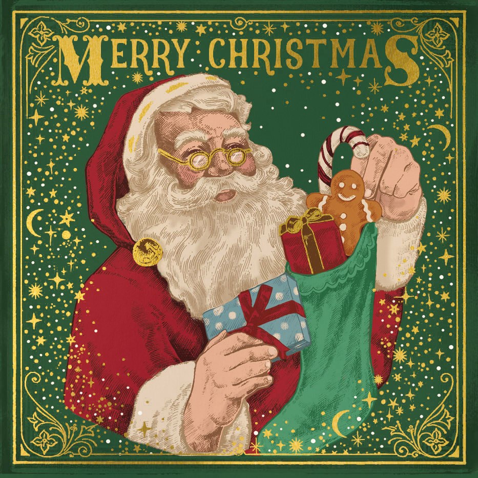 Storybook Santa Luxury Christmas Cards Luxury Christmas Card Box (8 Cards)