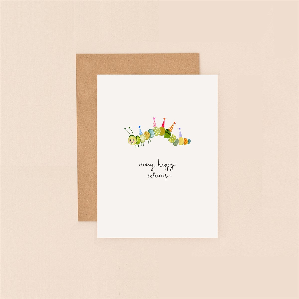 Caterpillar Happy Returns Louise Mulgrew Mini Card