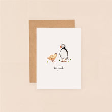 Puffin and Chick Hi Friend Louise Mulgrew Card