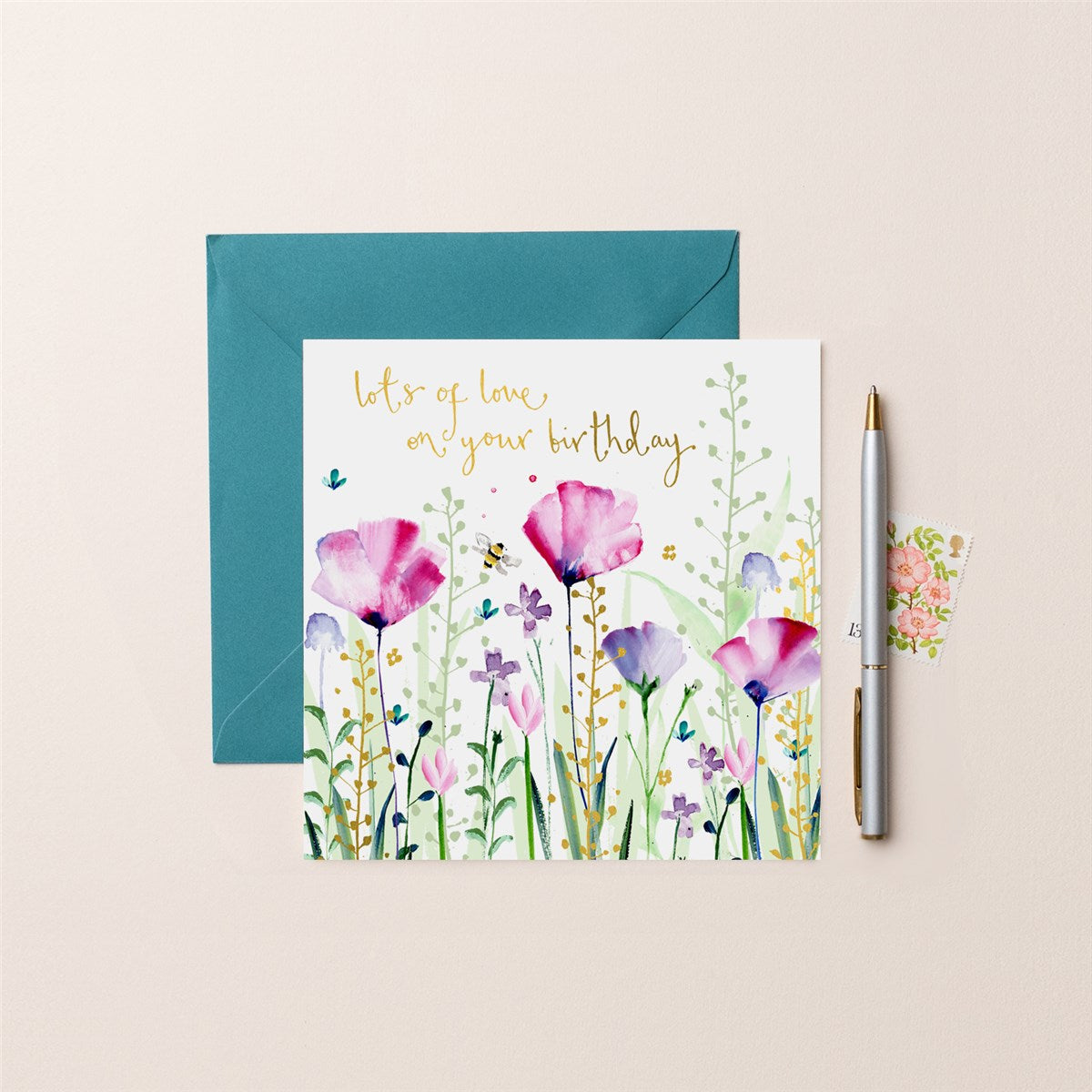 Birthday Flowers Louise Mulgrew Card
