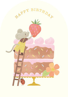 Birthday Cake Little Mouse Card