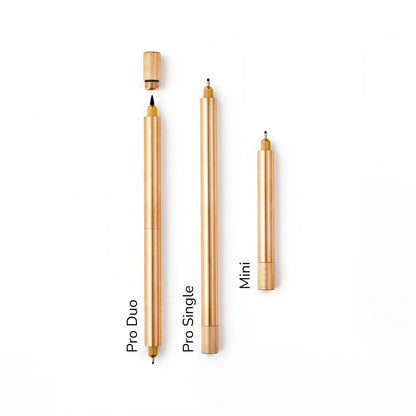 Lumos – Refillable Fineliner Pen | Duo Tip Bronze