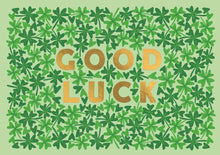 Four Leaf Clovers Good Luck Card