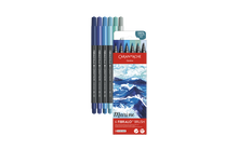 Caran D'Ache Fibralo Brush Pens- Set of 6 Marine