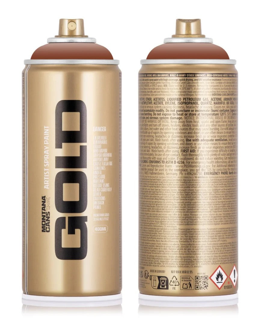 Montana Gold 400ml Spray Paint – Orange Brown (G8100)