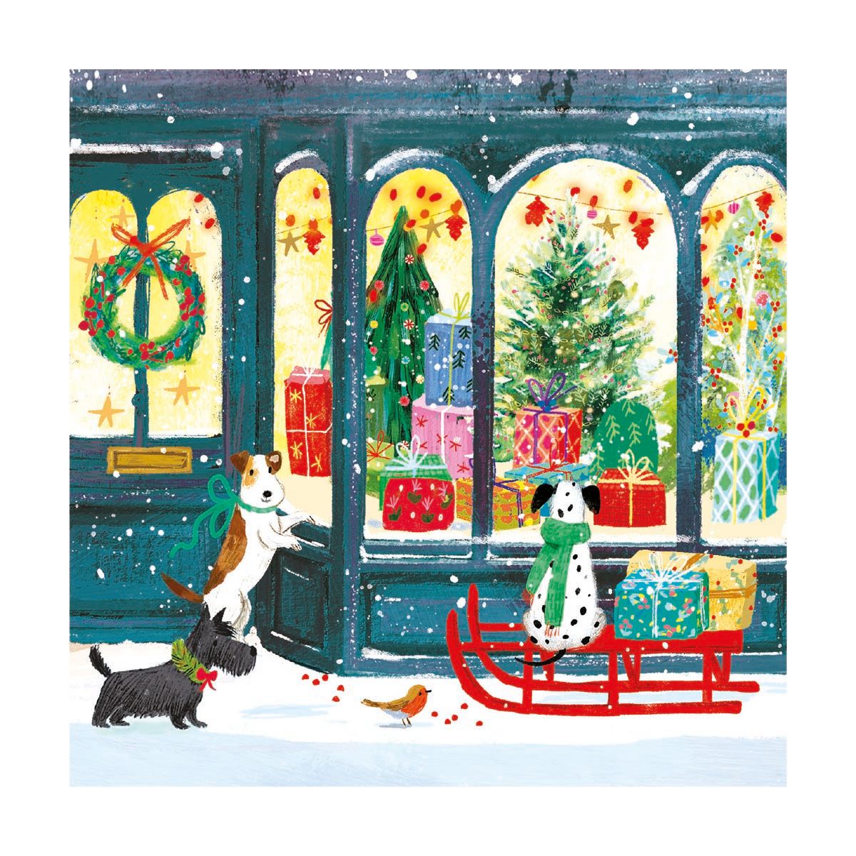 Ag Jatkowska Doggy Gift Shop Christmas Card Pack