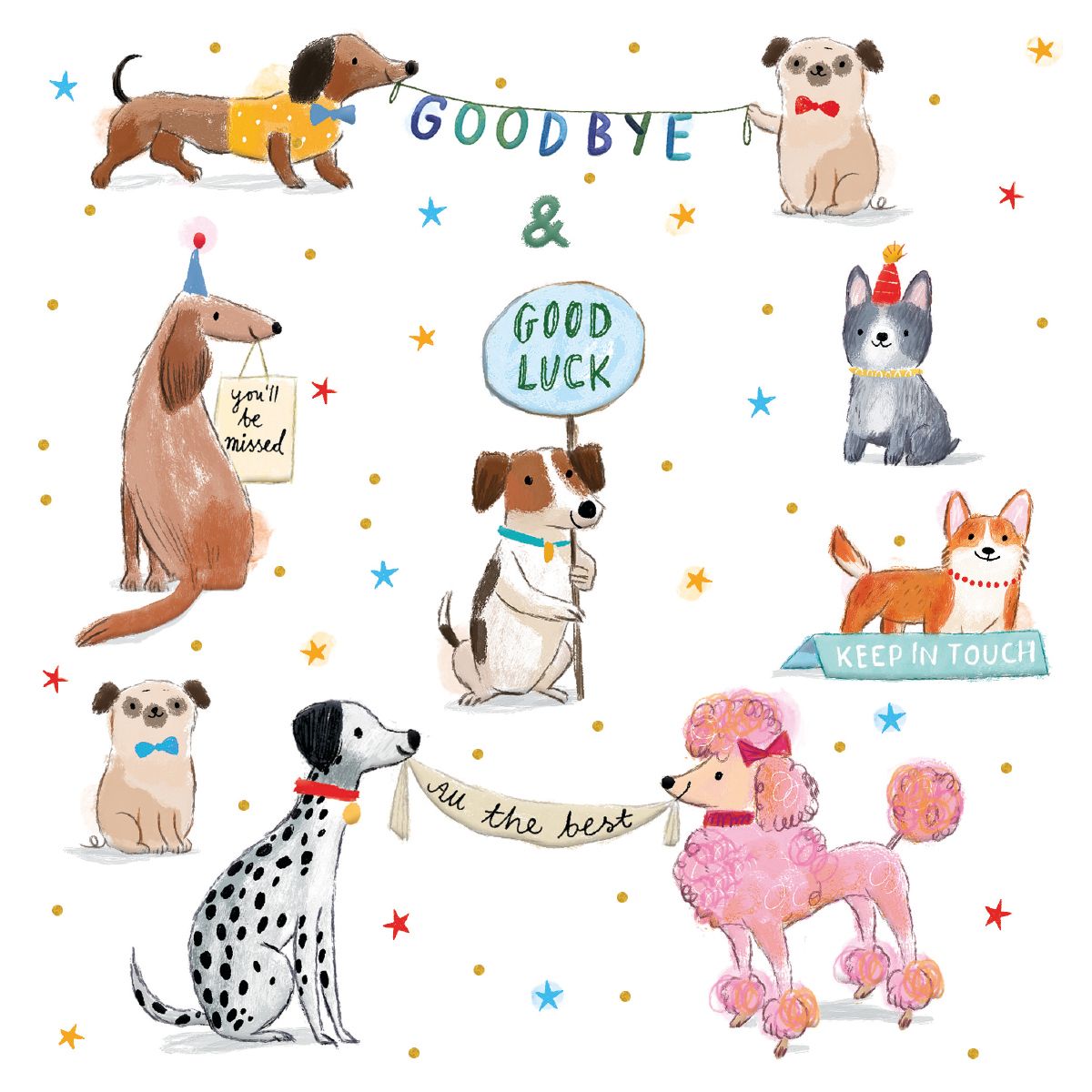 Ag Jatkowska Goodbye and Good Luck! Card