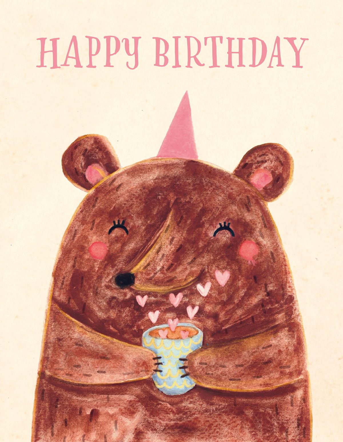 Aleksandra Szmidt Cosy Bear Greeting Card