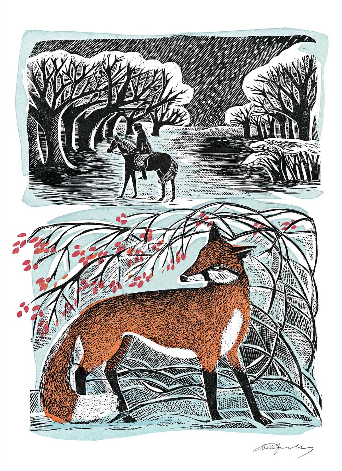 Angela Harding Stopping by the Woods Christmas Card Pack