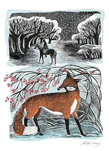 Angela Harding Stopping by the Woods Christmas Card Pack