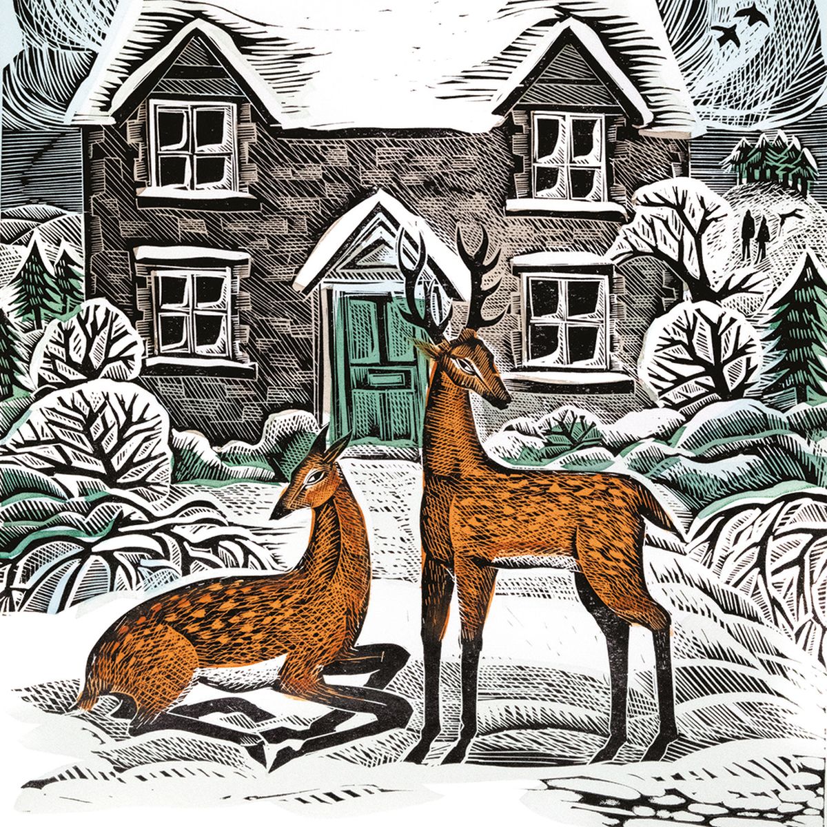 Angela Harding Winter Cottage Christmas Card Pack