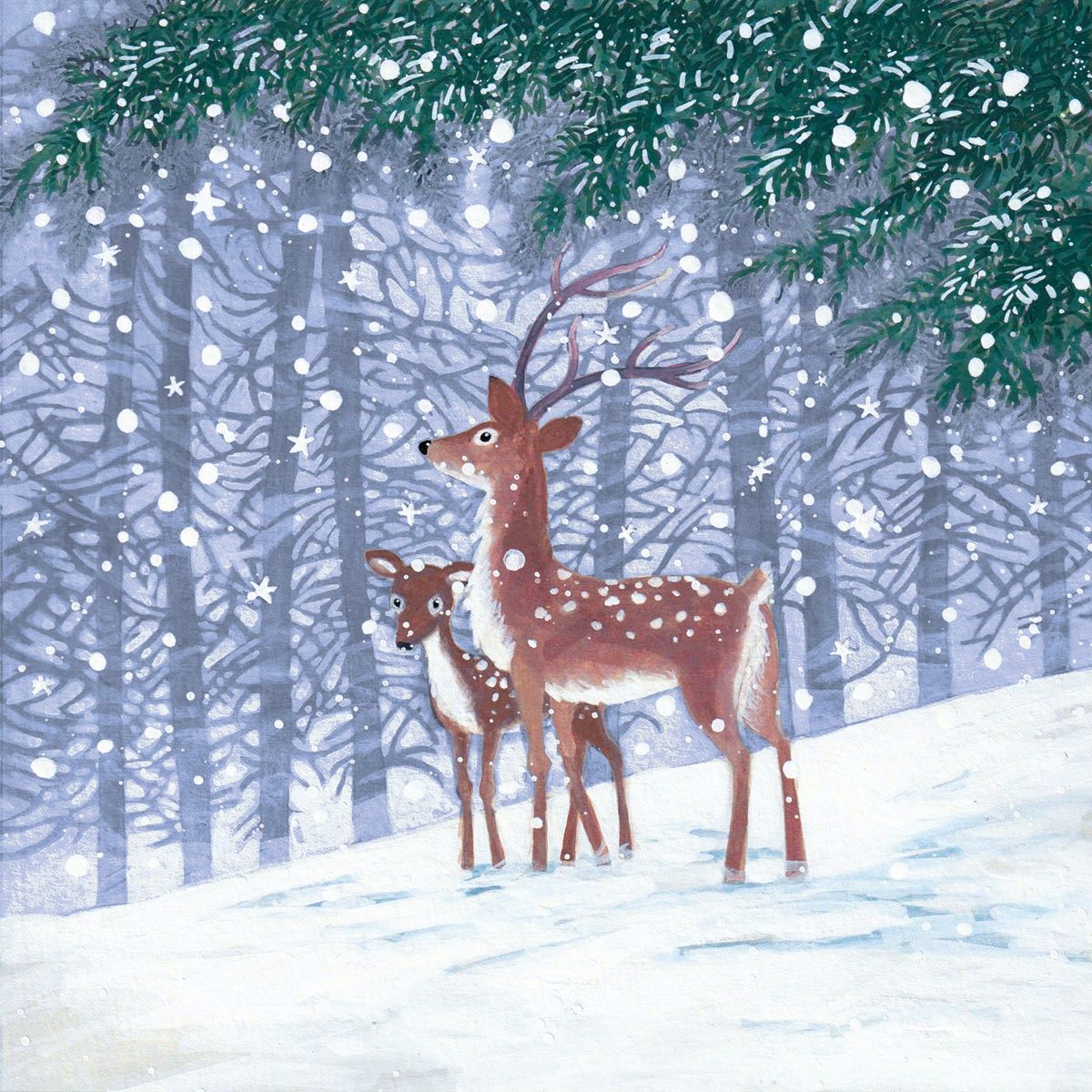 Annabel Spenceley Deer in the Snow Christmas Card Pack