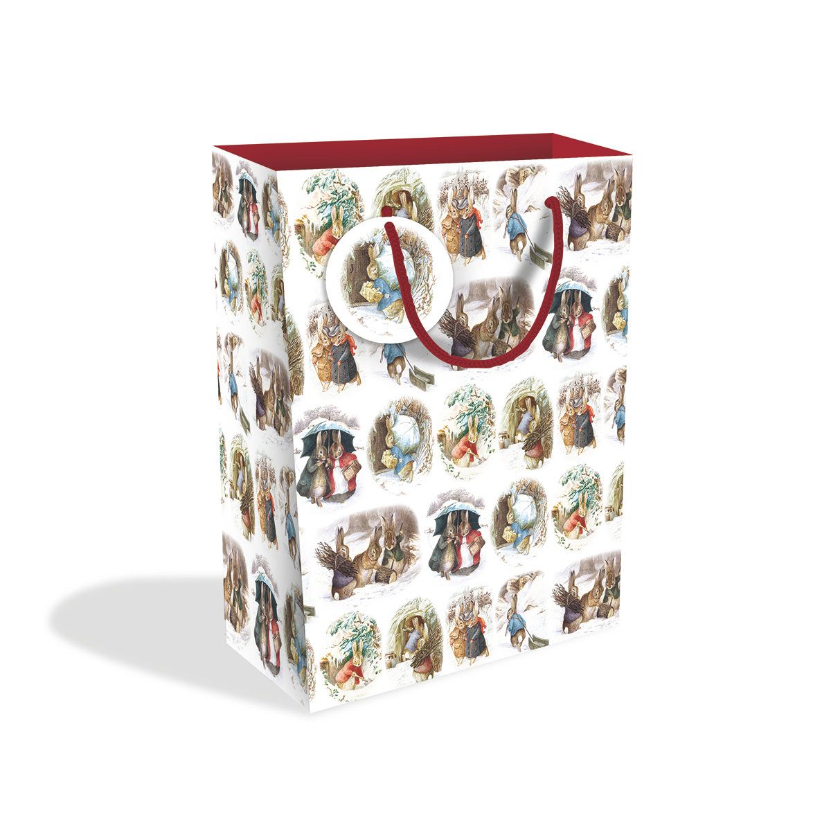 Beatrix Potter A Winter's Tale Large Christmas Gift Bag