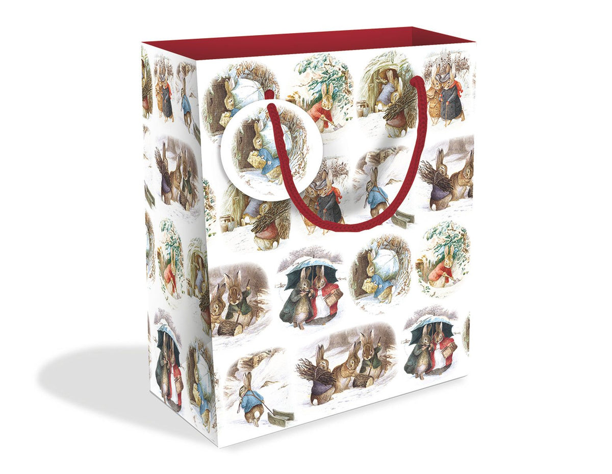 Beatrix Potter A Winter's Tale Medium Christmas Gift Bag