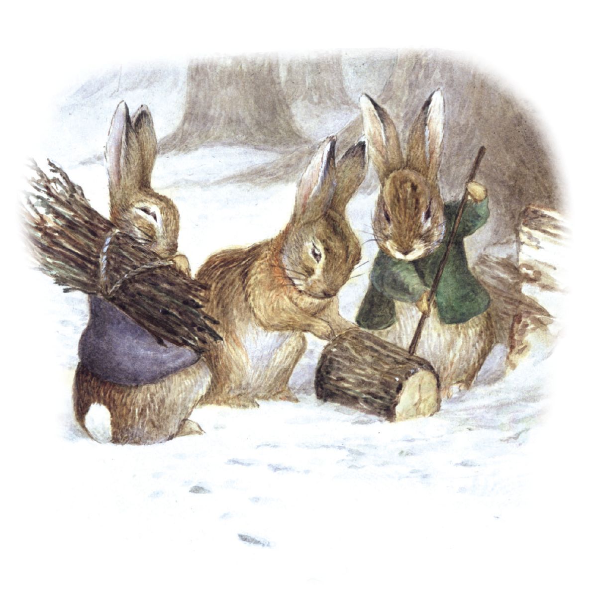 Beatrix Potter Wood for the Fire Christmas Card Pack