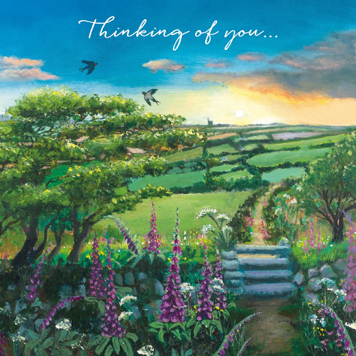 Caz Taylor Golden Sunset Thinking of You Card