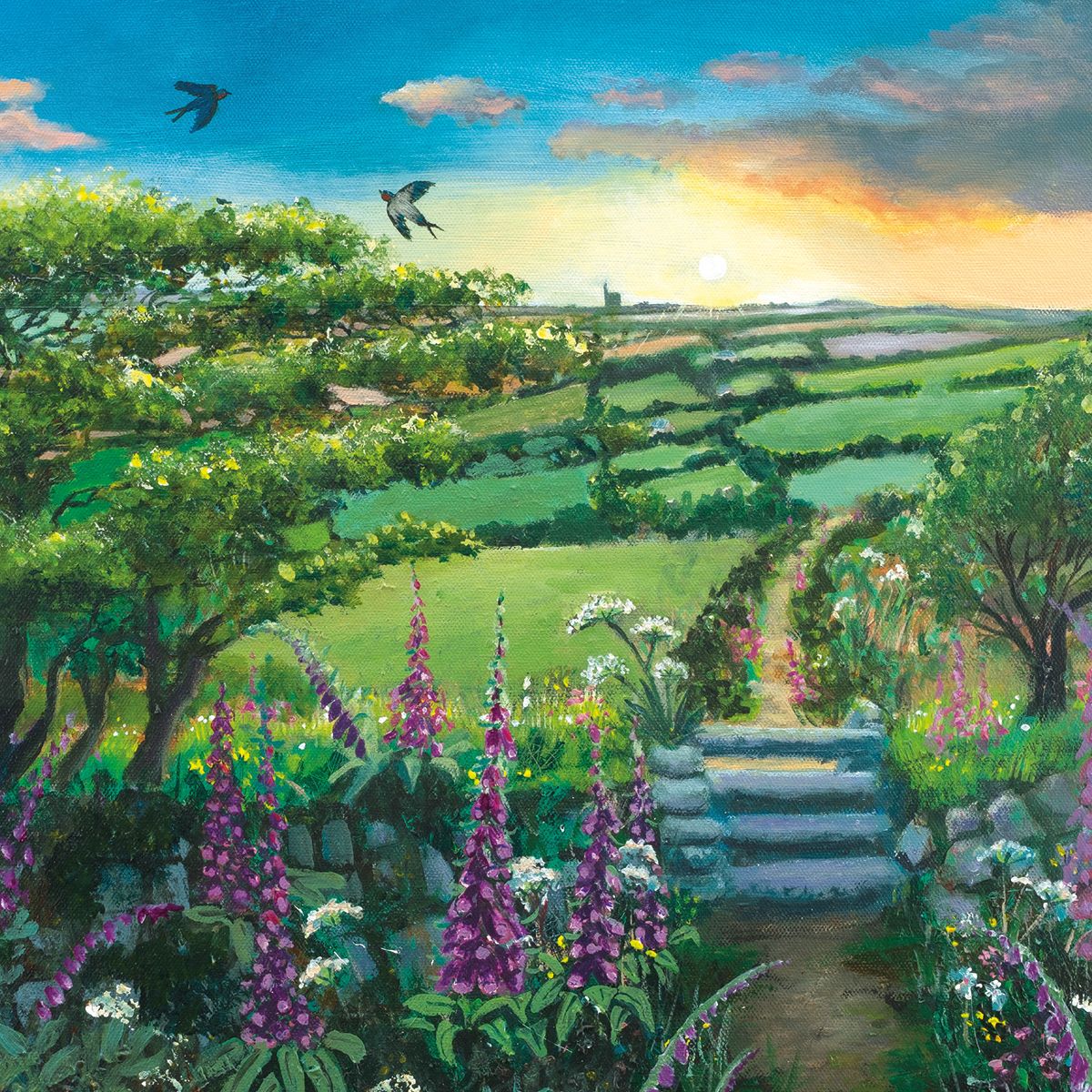 Caz Taylor Wandering the Cornish Land Art Card