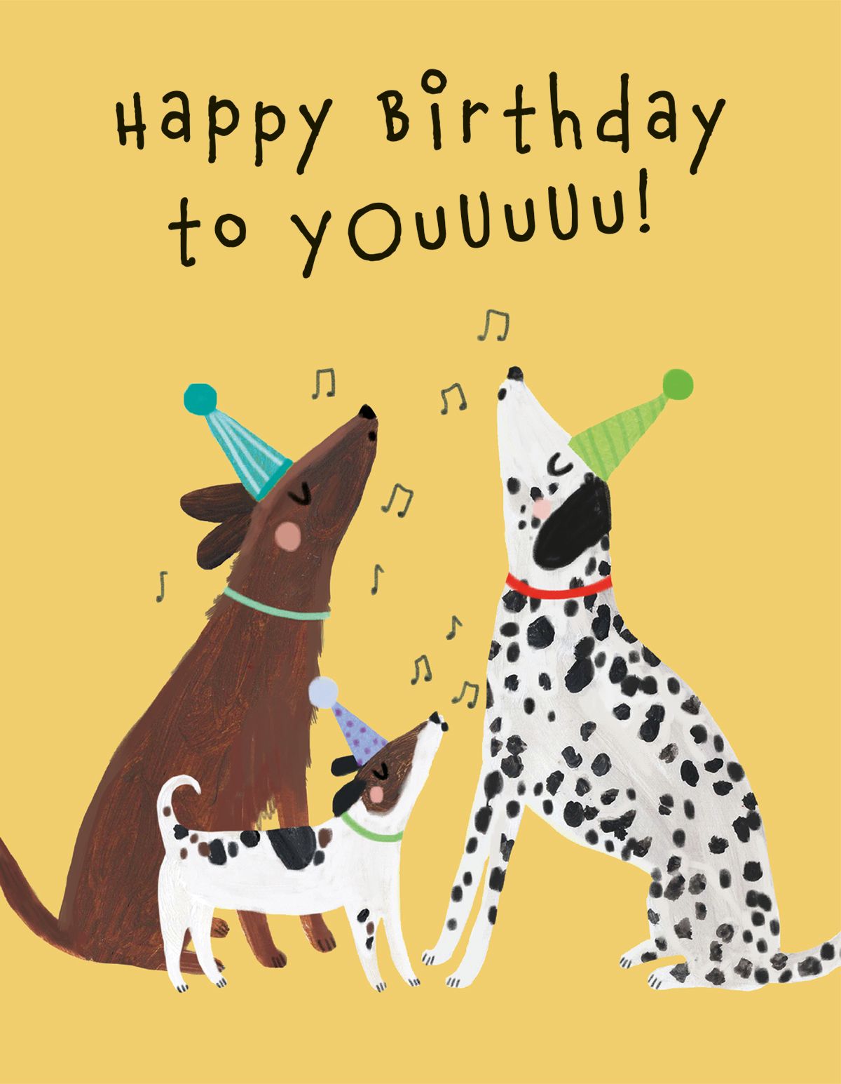 Darcie Olley Hound Dogs Greeting Card