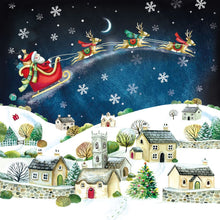 Deva Evans Santa over the Rooftops Christmas Card Pack