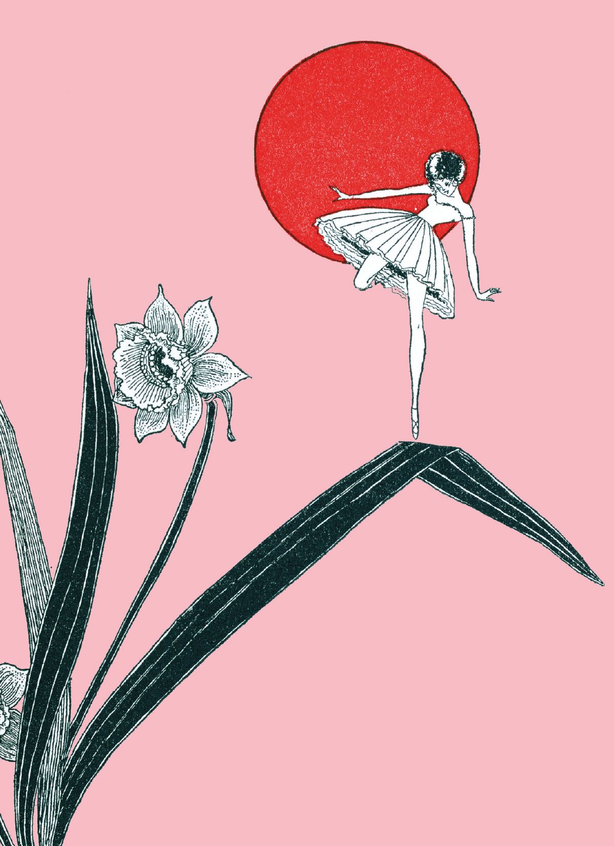 Elizabeth Ellender & Katherine Beverley A Dancing Girl, Standing on a Flower Art Card