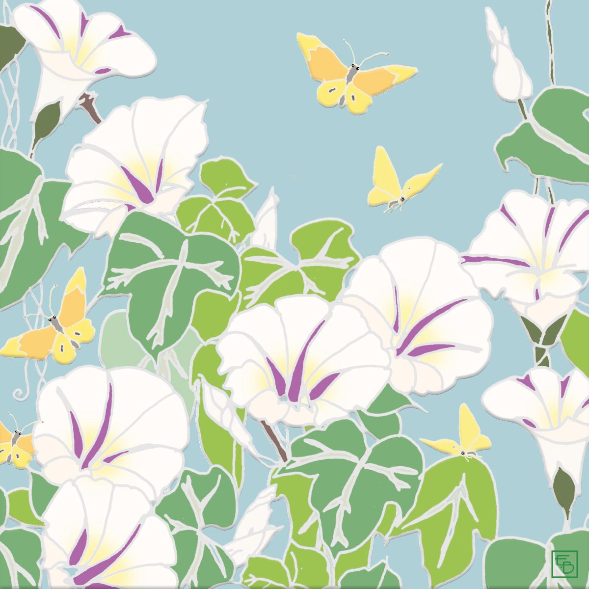 Emily Burningham Moonflower Art Card