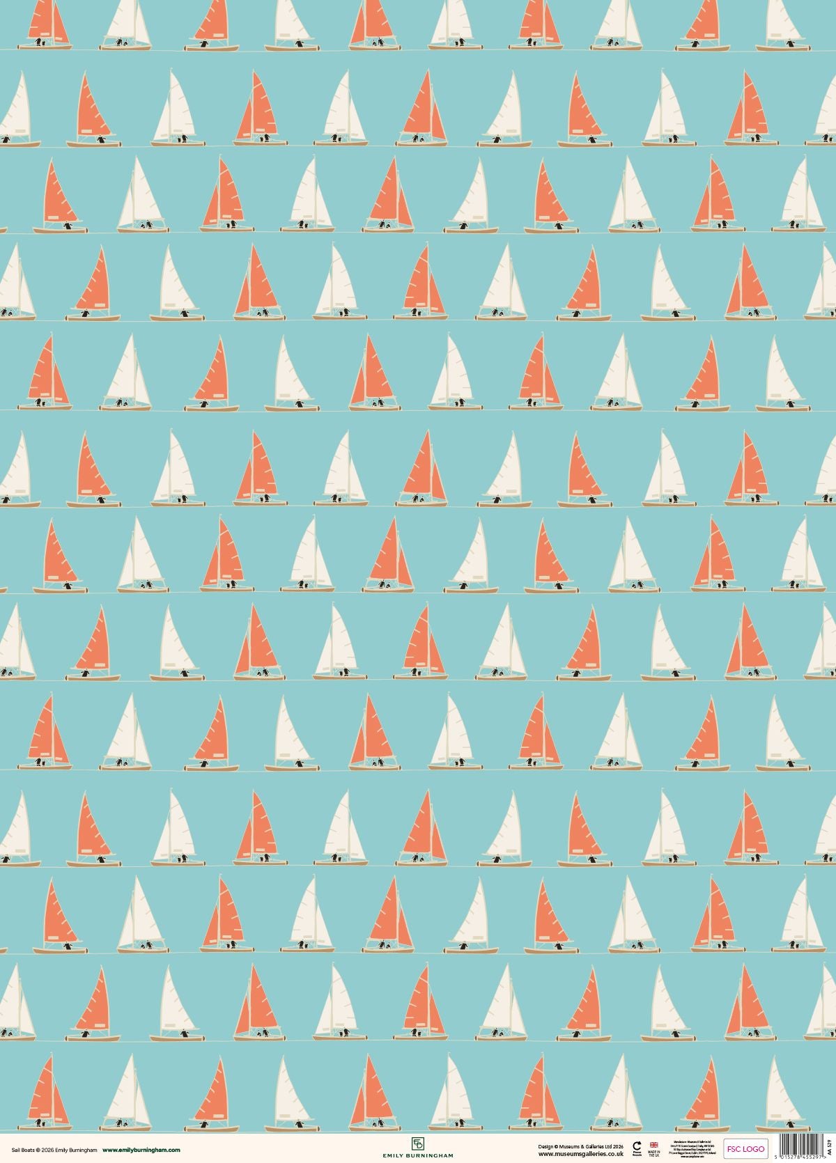 Emily Burningham Sail Boat Gift Wrap