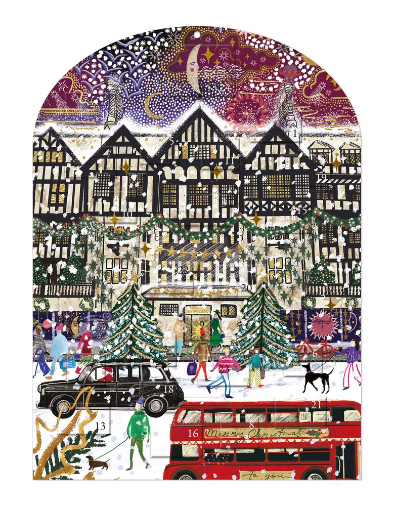 Emma Frances Grant Christmas in London Advent Calendar Card