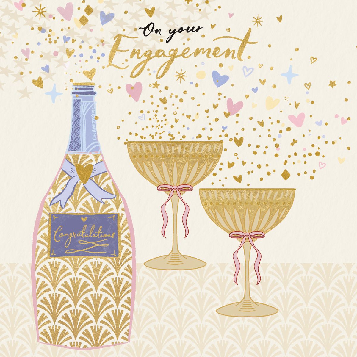 Emma Frances Grant Engagement Toast Card