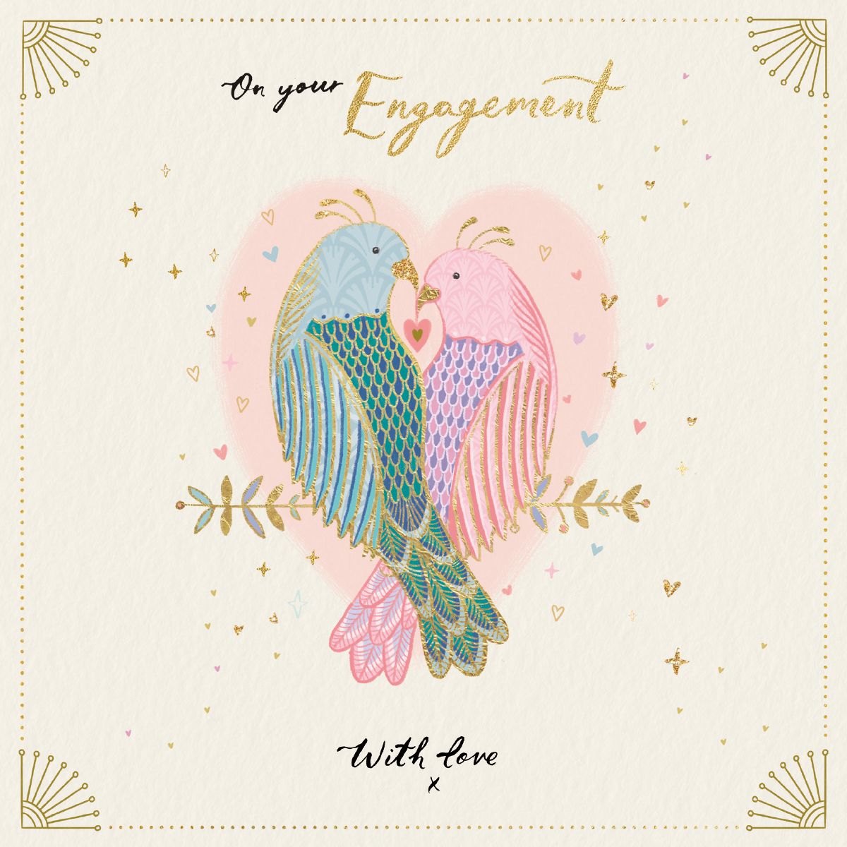 Emma Frances Grant Love Birds Engagement Card